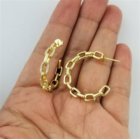 gucci hoop gold earrings|gucci gold stud earrings.